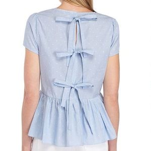 Bow Back Peplum Top